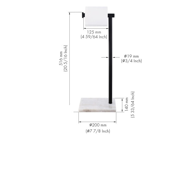 Levi Beer Black Toilet Roll Holder Free Standing Toilet Paper Holder